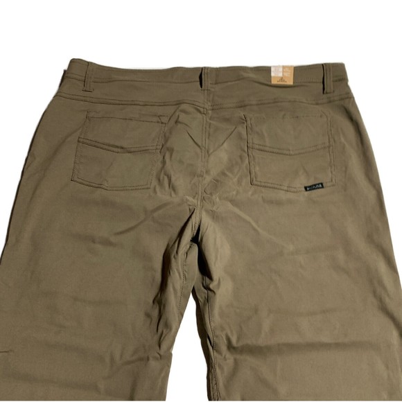 Prana Mens Brion Pants Size 40 Slim Mud 40x30 UPF 50+ Water Repellent Finish NWT - Picture 8 of 10